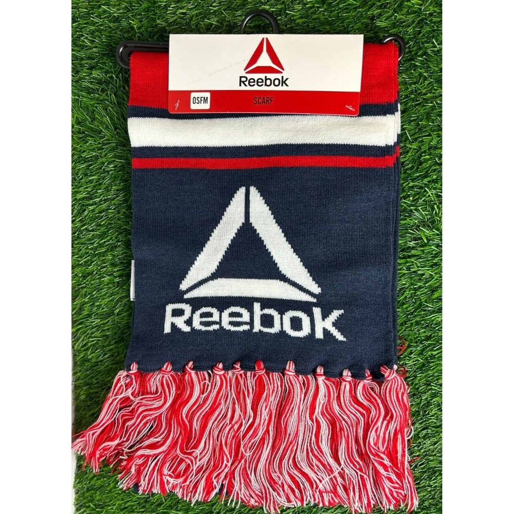 New Reebok Rally Scarf  Red White Blue With Logo OSFM